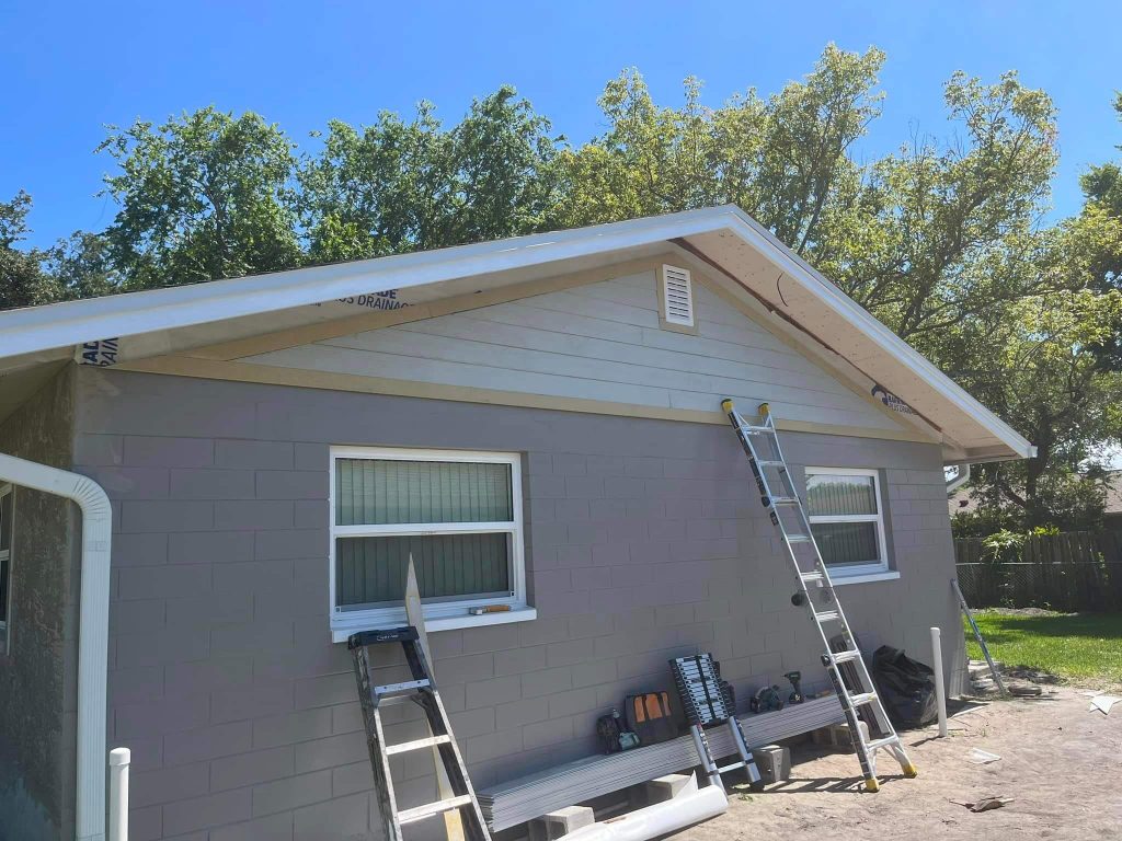 Construction services Port Orange FL - James Hardie fiber cement siding installation on home exterior